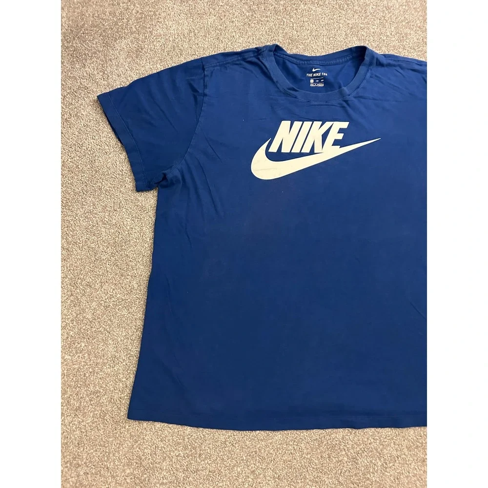 Nike Graphic T-Shirt Mens XXL Blue Excellent Futura Logo Short Sleeve Tee